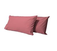 Jenny Sesal - Plain Cotton Pillowcases - Pack of 2 with Envelope Closure - Super Soft and Pleasant to the Touch - Perfect Size - 100% Pure Cotton (Antique Pink)