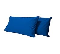Jenny Sesal - Plain Cotton Pillowcases - Pack of 2 with Envelope Closure - Super Soft and Pleasant to the Touch - Perfect Size - 100% Pure Cotton (Royal)