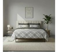 Jenny Sesàl Scottish Cotton Sheet Set - Bedding Set + Pillowcases (Grey, Double)