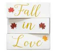 JennyGems Fall in Love Wood Blocks Signs, Fall Decor, Fall Tiered Tray Decor, Fall Mantel Decorations, Tabletop Fall Decorations, Mini Fall Decor, Fall Bridal Shower, Fall Wedding, USA Made