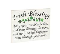 JennyGems St Patrick's Day Decor, Irish Blessing Sign, May Your Troubles Be Less and Your Blessings Be More, Irish Prayer, Irish Decor, Made in USA