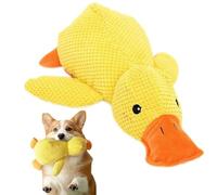 Jennytim Anti-Stress Duck for Dogs, Squeaky Duck Plush for Dogs, Yellow Duck Toy with Quak Function, Fun Interactive Toy for Stress Reduction in Dogs