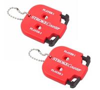 Jennytim Pack of 2 Golf Accessories Men, Golf Counter Clicker, Handy Goal Scorer Golf Number Shots Stroke Putting Score Counter for Golf Goalkeeper (Red)