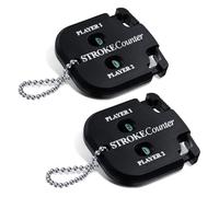 Jennytim Pack of 2 Golf Accessories Men, Golf Counter Clicker, Handy Goal Scorer Golf Number Shots Stroke Putting Score Counter for Golf Goalkeeper (Black)