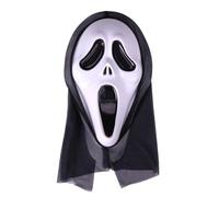 Jennytim Scream Mask, Ghostface Mask, Scary Halloween Ghost Mask for Adults, Horror Costume Accessory for Parties and Events