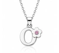 JennyWrenJewels Initial Letter Necklace for Girls A-Z, Crystal Initial Pendant, Flower Girl Keepsake Gift, Birthday Gift for Daughter, Granddaughter, Niece & Goddaughter