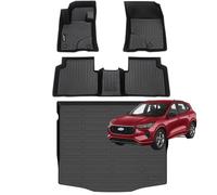 Jenofa Car Floor Mats & Cargo Liner for 2020-2024 Ford Escape (NO Hybrid) All Weather Floor Mats Set Custom for Ford Escape Full Set TPE Floor Liners for Ford Escape Black Accessories