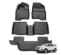 Jenofa-Floor Mats for Ford Explorer 2015-2019 7 Seats All Weather Car Mats for Ford Explorer Durable Floor Liners Custom Fit Explorer Accessories Black