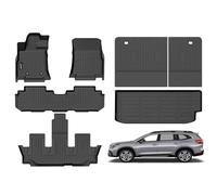 Jenofa-Floor Mats for Subaru Ascent 2019-2025 7/8 Passenger Bucket & Bench Seats All Weather Mats Automotive Car Mat for Ascent Full Set Accessories (Floor Mats & Rear Seat Back Mats & Cargo Liner)