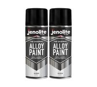 JENOLITE Alloy Wheel Spray Paint Silver 2 x 400ml Corrosion Resistant | Corrosion & Brake Dust Resistant Spray Paint for Metal - Restore & Refurbish Silver Car and Motorbike Wheels, Stone Chip Safe