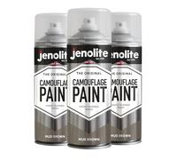 JENOLITE Army Mud Brown Camouflage Paint | 3 x 400ml (RAL 8027) | Ideal for Model Making, Paintball, Airsoft, Military Vehicles