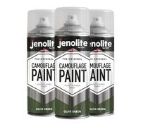 JENOLITE Army Olive Green Camouflage Paint | 3 x 400ml (RAL 6003) | Ideal for Model Making, Paintball, Airsoft, Military Vehicles