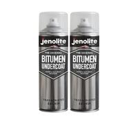JENOLITE Black Underbody Seal Bitumen Paint - 2x500ml Car Chassis Protection With Anti Corrosion and Flexible Rust Protection