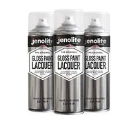 JENOLITE Clear Lacquer Spray | GLOSS | Crystal Clear Finish | 3x500ml | Enhances & Protects Surface and Paintwork from Corrosion & UV Damage, Non-Yellowing Clear Varnish