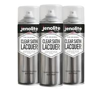 JENOLITE Clear Lacquer Spray | Satin | Crystal Clear Finish | 2x500ml | Enhances & Protects Surface and Paintwork from Corrosion & UV Damage, Non-Yellowing Varnish