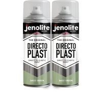 JENOLITE Directoplast Gloss Spray Paint | SAGE GREEN |2x400ml | Paint for Plastic Surface | For All Types Of Plastic | No Primer Required Multi Surface Paints | RAL 130 70 20