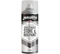 JENOLITE Directorust 400ml Aerosol Spray Paint for BBQ and Stove - Extra High Temperature Up to 650°C (Silver)