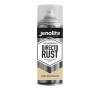 Jenolite Directorust All-In-One Multi-Surface Paint - Ivory White Gloss - 400Ml Spray Can - 2-Pack