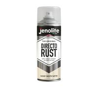 Jenolite Directorust All-In-One Multi-Surface Paint - Ivory White Satin - 400Ml Spray Can - 3-Pack