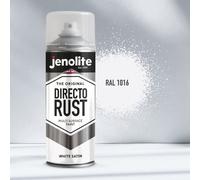 Jenolite Directorust All-In-One Multi-Surface Paint - White Satin - 400Ml Spray Can - 3-Pack