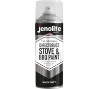 JENOLITE Directorust BBQ & Stove Paint Spray 400ml Heat Resistant Paint | High Temperature Spray Paint for BBQ, Stove, Chiminea, and Car Radiator & Undercoating - Direct to Rust - Up to 650°C