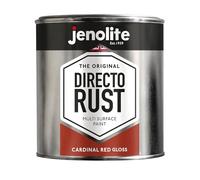 JENOLITE Directorust Cardinal Red Gloss - Multi Surface Paint - For Use On Wood, Metal, Plastic, Ceramic & Rusted Surfaces - 1 Litre (RAL 3001)