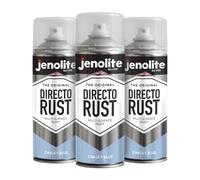 JENOLITE Directorust Chalky Spray Paint Blue 3 x 400ml | Chalky Matt Finish Direct to Rust - No Primer Needed, Multi-Surface for Wood, Metal, Plastic & Ceramic (PANTONE 644U Blue)