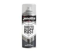 JENOLITE Directorust Chalky Spray Paint Graphite Grey 400ml | Chalky Matt Finish Direct to Rust - No Primer Needed, Multi-Surface for Wood, Metal, Plastic & Ceramic (RAL 7016 Grey)