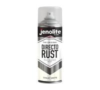 JENOLITE Directorust Chalky Spray Paint | WHITE | 400ml | Multi-Surface Chalky Finish Spray Paint | Ideal For Furniture, Ornaments, Picture Frames | Interior & Exterior Use | RAL 9016