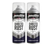JENOLITE Directorust Gloss Spray Paint | COBALT BLUE | 2 x 400ml | Direct To Rust Spray Paint For Metal | Multi Surface Gloss Spray Paint For Wood, Metal, Plastic, Ceramic | RAL 5013