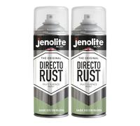 JENOLITE Directorust Gloss Spray Paint | SAGE GREEN | 2 x 400ml | Direct To Rust Spray Paint For Metal | Multi Surface Gloss Spray Paint For Wood, Metal, Plastic, Ceramic | RAL 7494C