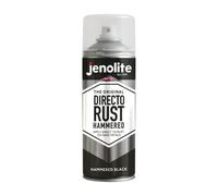Jenolite Directorust Hammered All-In-One Multi-Surface Paint - Black - 400Ml Spray Can - 3-Pack