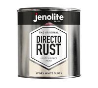 JENOLITE Directorust Ivory White Gloss - Multi Surface Paint - For Use On Wood, Metal, Plastic, Ceramic & Rusted Surfaces - 1 Litre (RAL 1013)