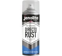 JENOLITE Directorust Metallic Gloss Spray Paint | BLUE | 400ml | Multi-Surface Blue Spray Paint for Metal, Wood, Plastic | All-In-OnePrimer, Undercoat and Topcoat | Interior & Exterior