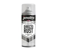 JENOLITE Directorust Metallic Gloss Spray Paint | SILVER | 400ml | Multi-Surface Gold Spray Paint for Metal, Wood, Plastic | All-In-OnePrimer, Undercoat and Topcoat | Interior & Exterior