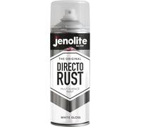 JENOLITE Directorust Radiator Enamel Spray Paint (WHITE) | 500ml | Gloss Finish | Resistant to 130ºC | Durable, Scuff Resistant, Non-Yellowing Radiator Paint | No Primer Needed
