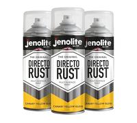 JENOLITE Directorust Spray Paint Canary Yellow Gloss 3 x 400ml Gloss Finish