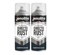 JENOLITE Directorust Spray Paint Charcoal Grey 2 x 400ml Gloss Finish