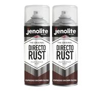 JENOLITE Directorust Spray Paint Espresso Brown 2 x 400ml Gloss Finish