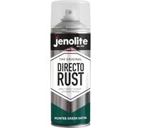 JENOLITE Directorust Spray Paint Hunter Green Satin 400ml Direct To Rust | Direct To Rust Spray Paint For Metal, All-In-One Multi Surface Paint for Metal, Wood, Plastic, Ceramic - RAL 7031