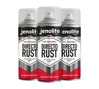 JENOLITE Directorust Spray Paint Satin Finish | Crimson Red | 1200 ml (3 x 400 ml) | Direct To Rust Spray Paint For Metal, Wood, Plastic, Ceramic | RAL 3027