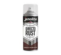 JENOLITE Directorust Spray Paint Satin Finish | ESPRESSO BROWN | 400ml | Direct To Rust Spray Paint For Metal | All-In-One Multi Surface Paint for Metal, Wood, Plastic, Ceramic | RAL 8017