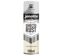 JENOLITE Directorust Spray Paint Satin Finish | IVORY WHITE | 500ml | Direct To Rust Spray Paint For Metal| All-In-One Multi Surface Paint for Metal, Wood, Plastic, Ceramic | RAL 1013