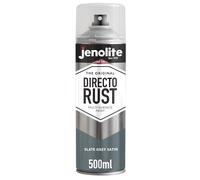 JENOLITE Directorust Spray Paint Satin Finish | SLATE GREY | 500ml | Direct To Rust Spray Paint For Metal | All-In-One Multi Surface Paint for Metal, Wood, Plastic, Ceramic | RAL 7031