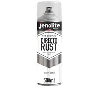 JENOLITE Directorust White Spray Paint for Metal 500ml Aerosol Satin Finish