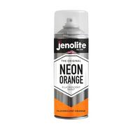 JENOLITE Fluorescent Spray Paint | NEON ORANGE | 400ml | Premium High Visibility Neon Spray Paint | Multi Surface High Viz Paint | Ideal for Hobbies, Graffiti-Art, Crafting & Safety Marking