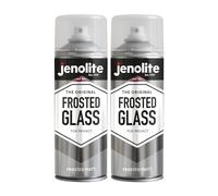 JENOLITE Frosted Glass Spray Paint | OPAQUE MATT FINISH | 2x400ml | Frosted Window Treatment For Added Privacy | Semi-Transparent Spray For Windows & Doors | Glass Frosting