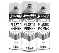 JENOLITE Plastic Primer Spray Paint | WHITE | 3x500ml | Premium Quality Plastic Primer | Promotes Adhesion | Primer Spray Paint for Automotive, Garden Furniture, Models & Other Hard Plastics