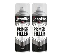JENOLITE Primer Filler Spray Paint Black 2 x 400ml High Build Primer | High Fill Multi-Surface Primer Paint - Fills Small Dents & Scratches for Car Bodywork, 3D Printer Models & More