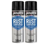 JENOLITE Rust Converter Spray | 2 x 500ml | Fast-Acting Epoxy Based Rust Treatment & Inhibitor for Metal | Converts Corrosion into a Stable, Ready-to-Paint Surface